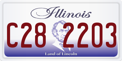 IL license plate C282203