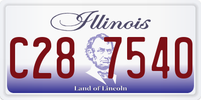 IL license plate C287540