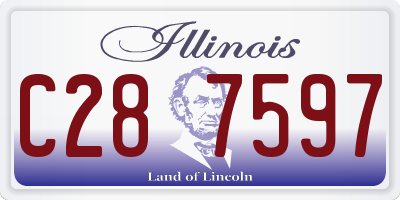 IL license plate C287597