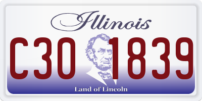 IL license plate C301839