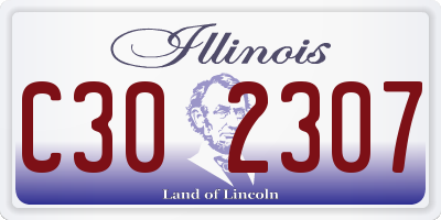 IL license plate C302307