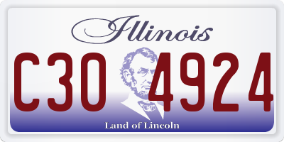 IL license plate C304924