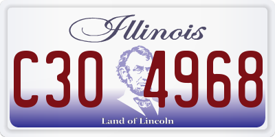 IL license plate C304968