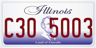 IL license plate C305003