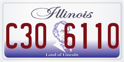 IL license plate C306110