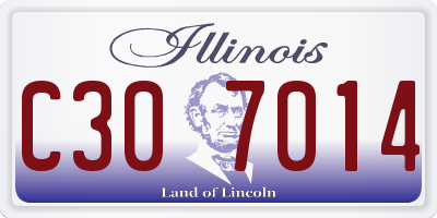IL license plate C307014