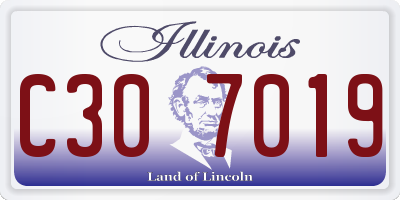 IL license plate C307019