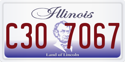 IL license plate C307067