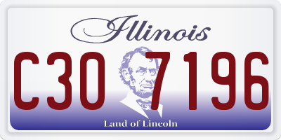 IL license plate C307196