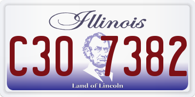 IL license plate C307382