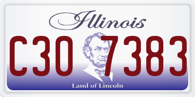 IL license plate C307383