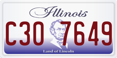 IL license plate C307649