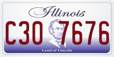 IL license plate C307676