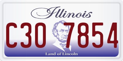 IL license plate C307854