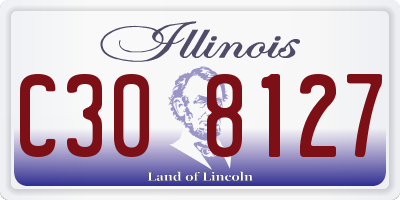 IL license plate C308127