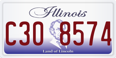 IL license plate C308574