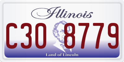 IL license plate C308779