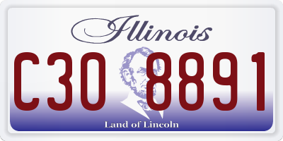 IL license plate C308891