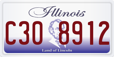 IL license plate C308912