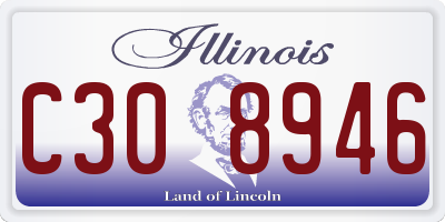 IL license plate C308946