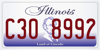 IL license plate C308992