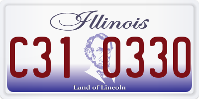 IL license plate C310330