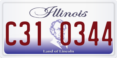 IL license plate C310344