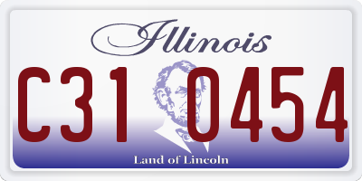 IL license plate C310454