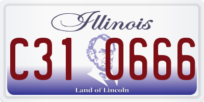 IL license plate C310666