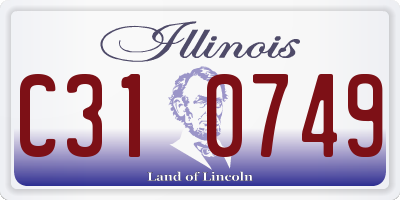 IL license plate C310749