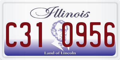 IL license plate C310956