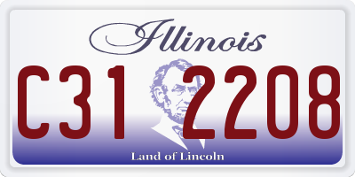 IL license plate C312208