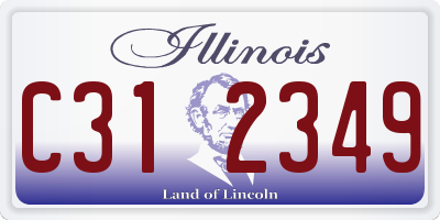IL license plate C312349