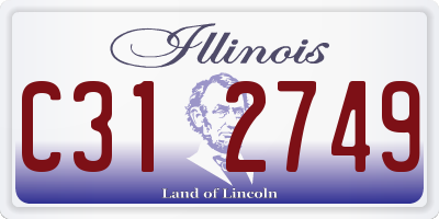 IL license plate C312749