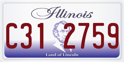 IL license plate C312759