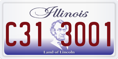 IL license plate C313001