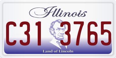 IL license plate C313765