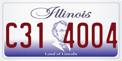 IL license plate C314004