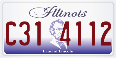 IL license plate C314112