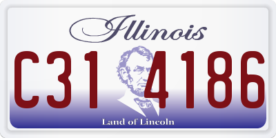 IL license plate C314186
