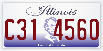 IL license plate C314560