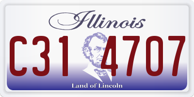 IL license plate C314707
