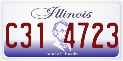 IL license plate C314723