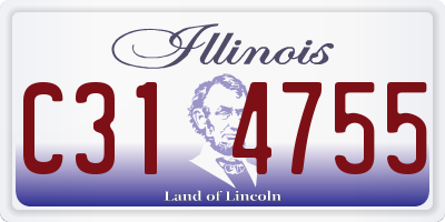 IL license plate C314755