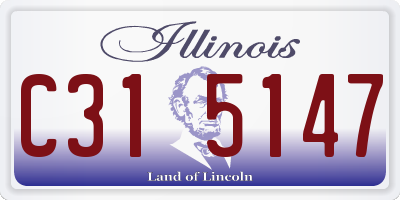 IL license plate C315147