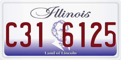 IL license plate C316125