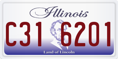 IL license plate C316201