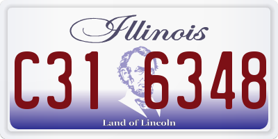 IL license plate C316348