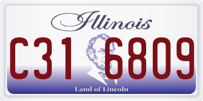 IL license plate C316809