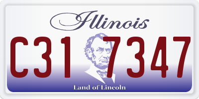 IL license plate C317347